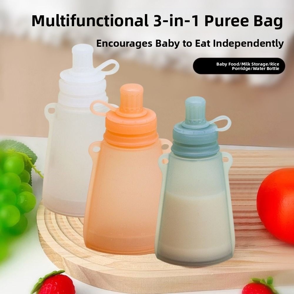 Baby Food Reusable Pouches - BPA Free Silicone Baby Food Pouch
