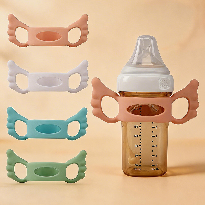 Baby Food Dispensing Spoon - 2pcs (Random-Color) Silicone Handle Sleeve, Angel