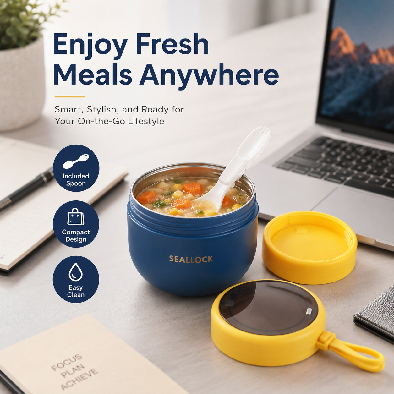 Baby Food Thermos - Stainless Steel Soup Cups Thermal Lunch