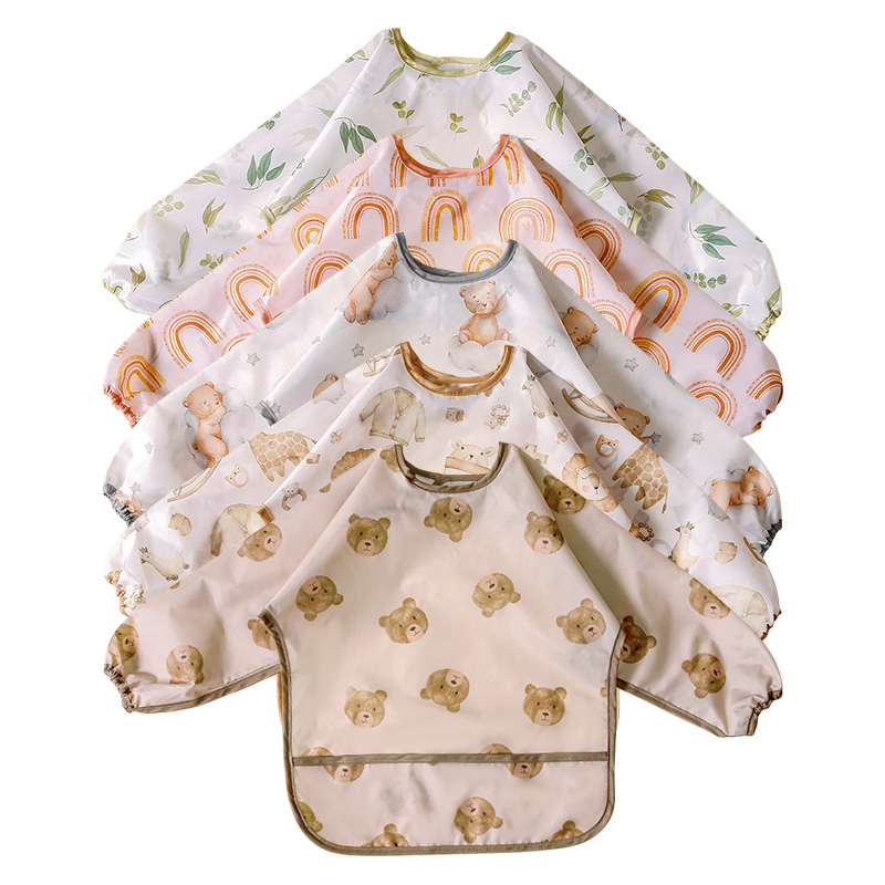 Bib Long Sleeve - Long Sleeves Waterproof Bib Baby Feeding