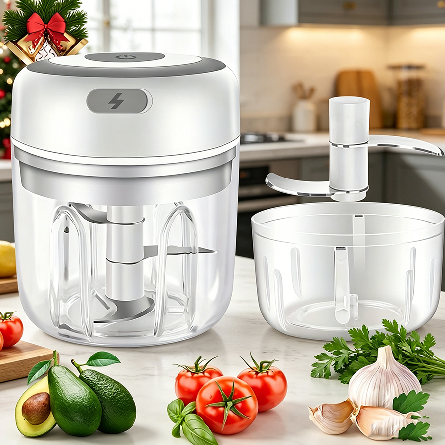 Veggie Baby Food - 250ml Mini Electric Garlic Chopper Cordless