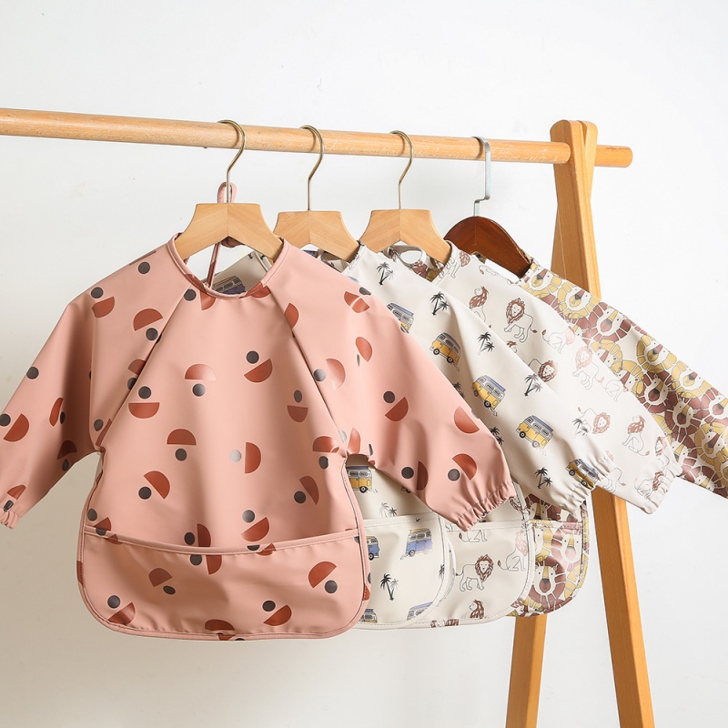 Bib Long Sleeve - Long-sleeved PU reversible bib for 6-54