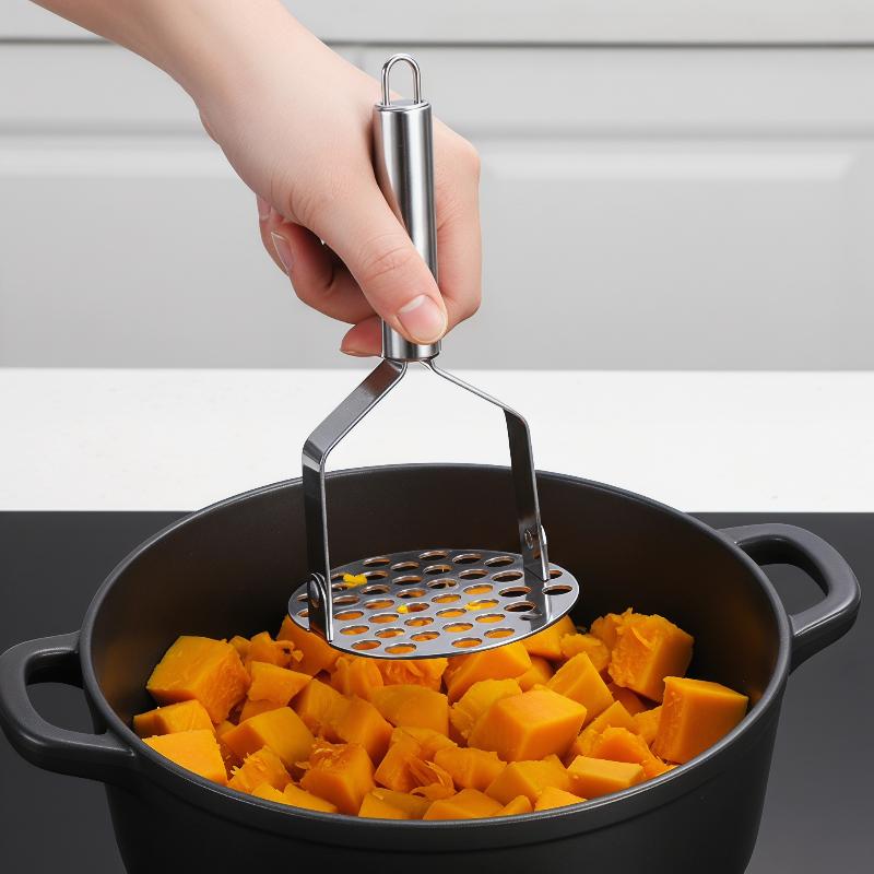 Veggie Baby Food - Durable Stainless Steel Manual Masher, Easy
