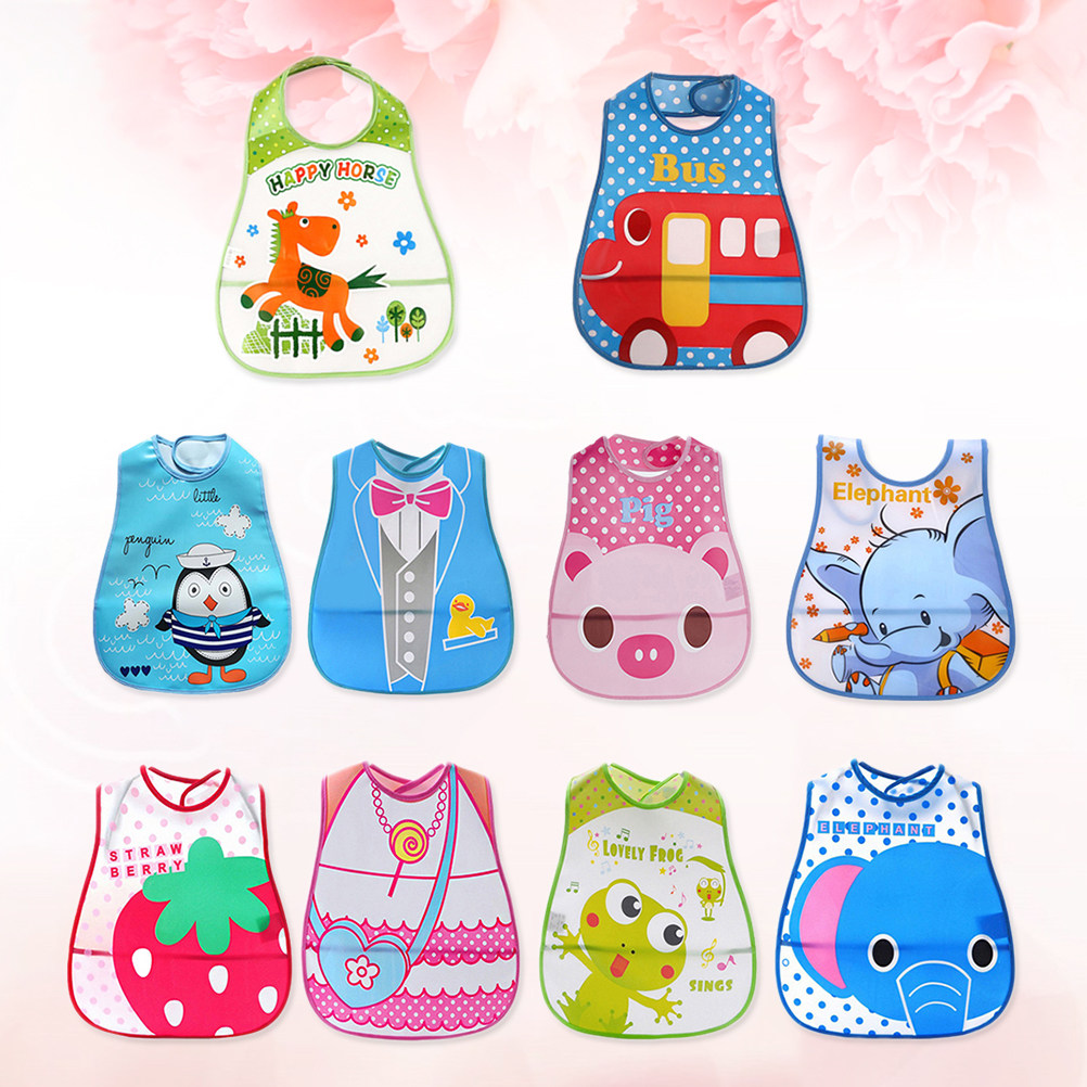 Feeding Baby Food - 10 Pcs Baby Drool Bibs Food