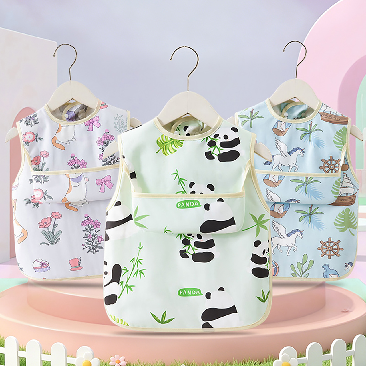 Feeding Baby Food - 0-4Y Baby Bibs & Pocket Waterproof