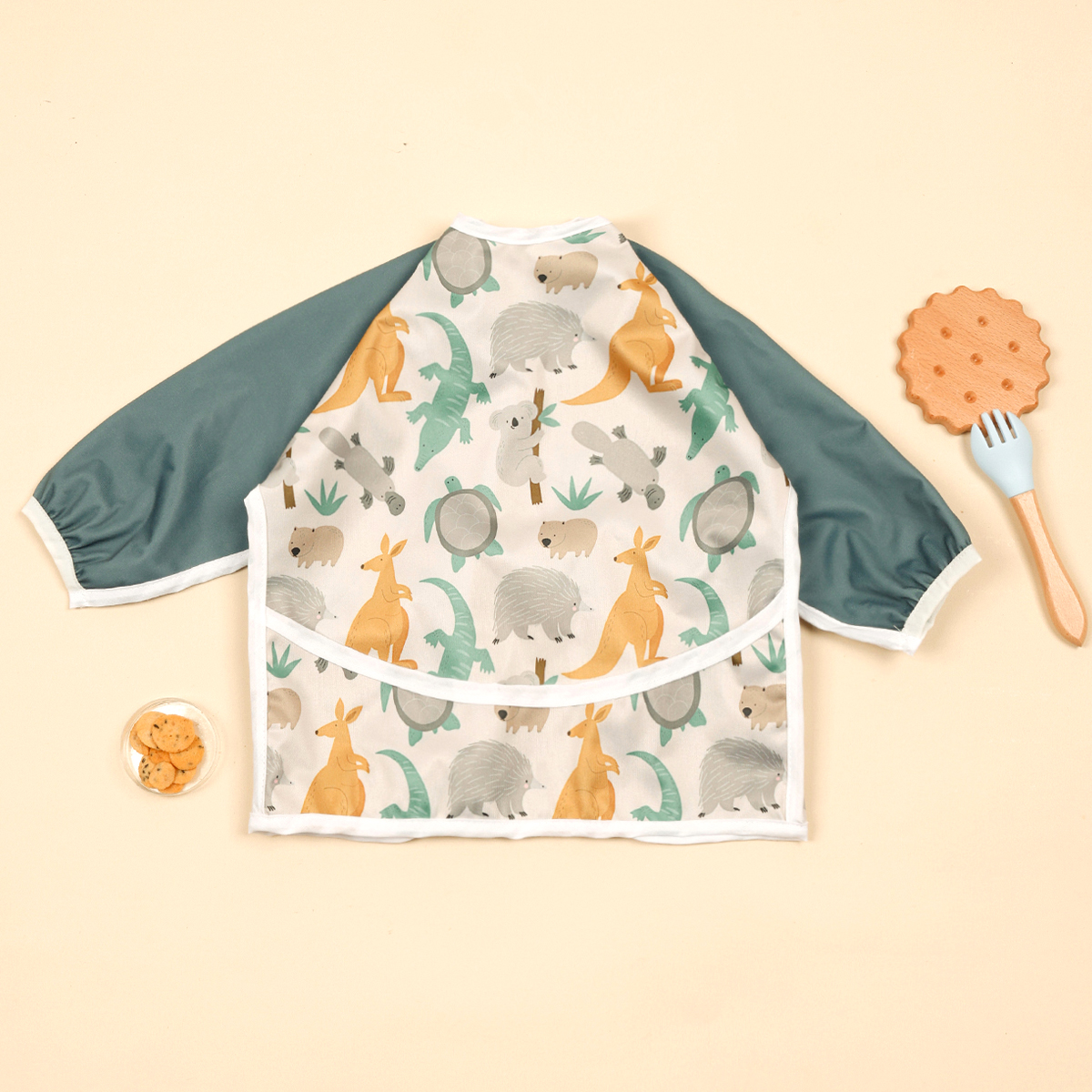 Bib Long Sleeve - 1 Baby Bib Feeding Waterproof Long