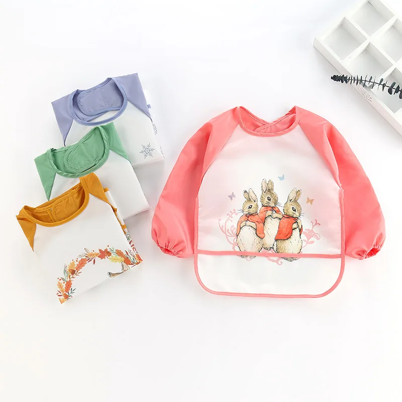 Bib Long Sleeve - Baby's Soft Waterproof Bib Kid Long