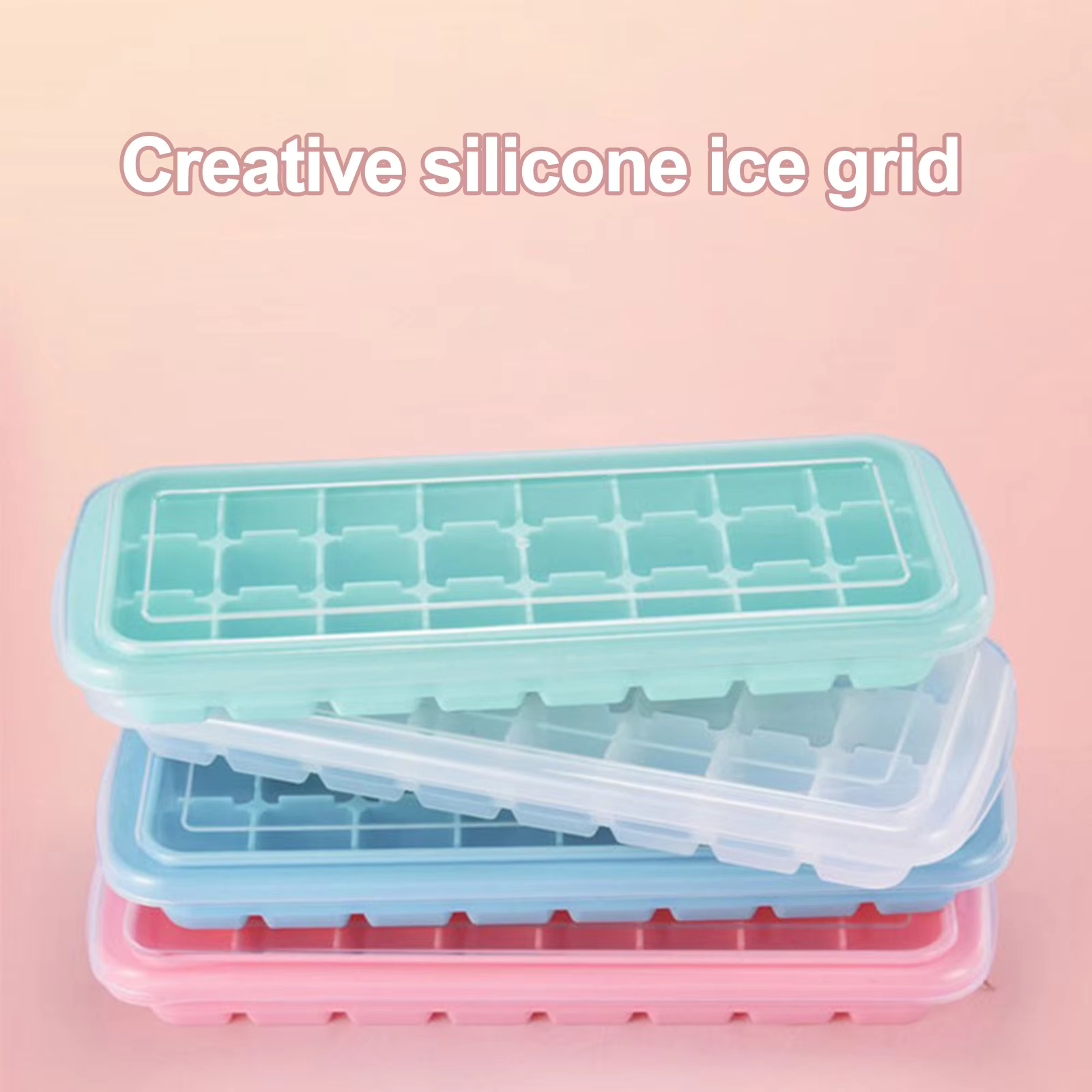 Baby Food Maker - Silicone Ice Cubes Tray with Lid