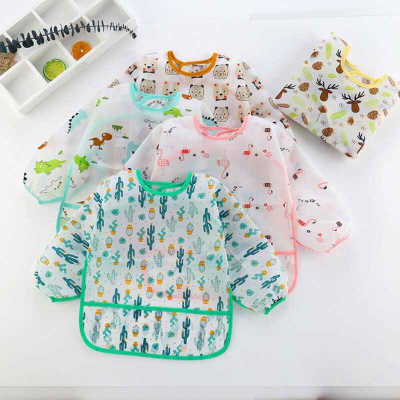 Bib Long Sleeve - Baby Bibs New Cute Children Baby