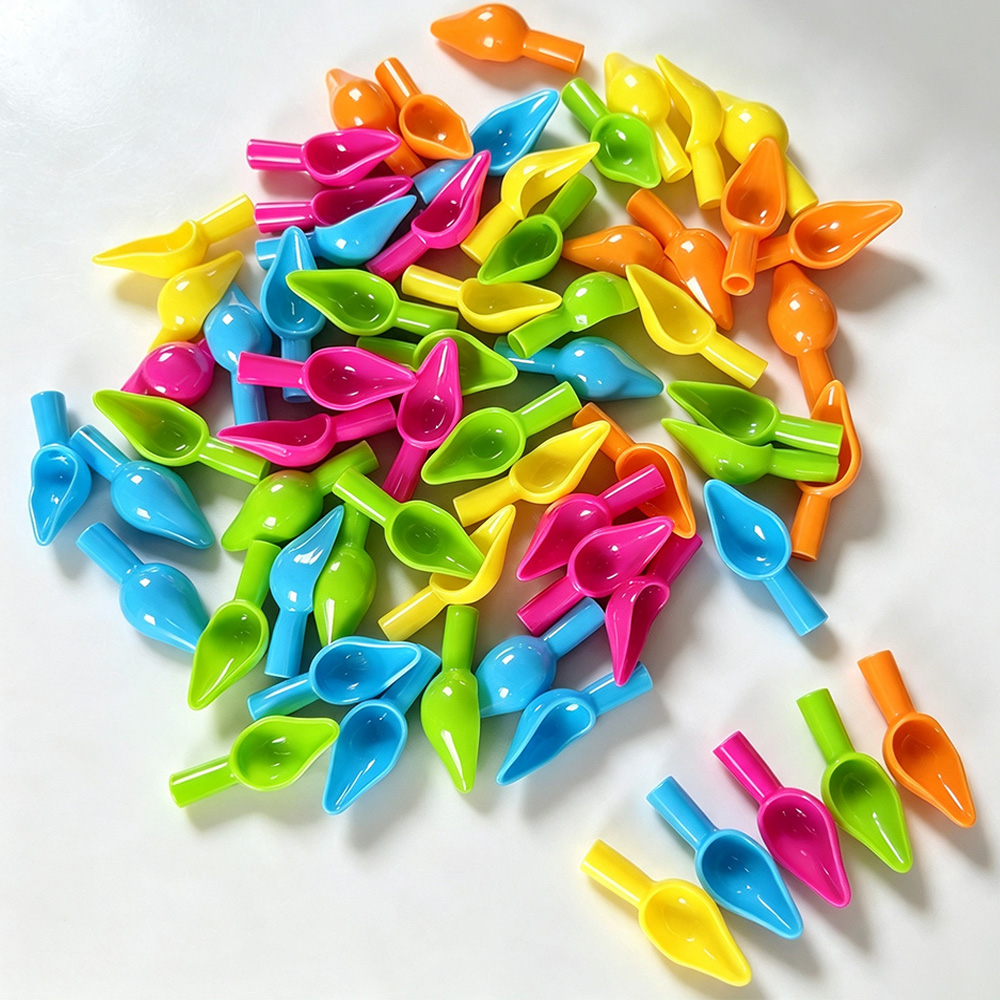 Feeding Baby Food - Mini Colorful Plastic Feeding Spoon, Can