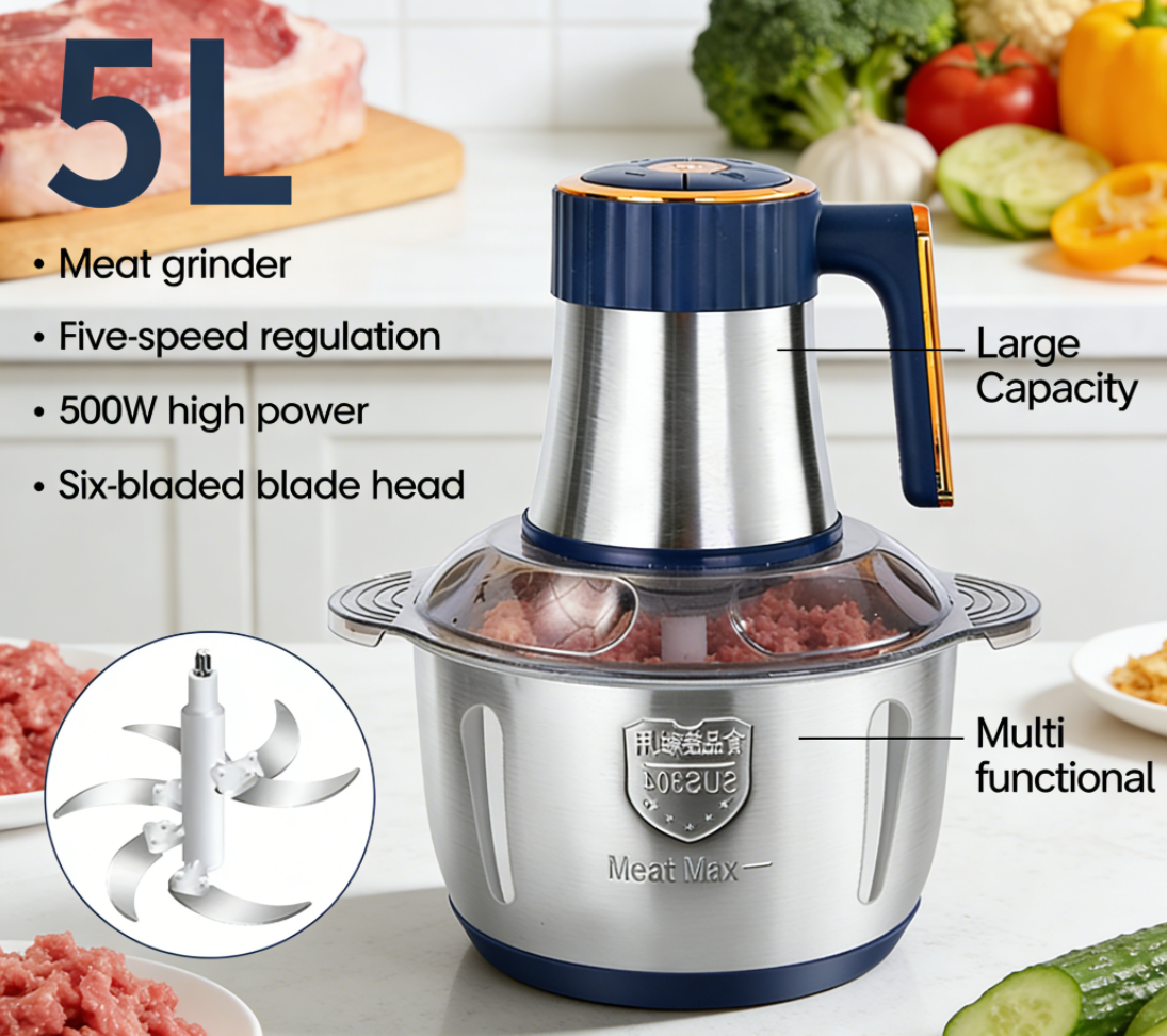 Easy Baby Food - Household 5L Electric Meat Grinder With