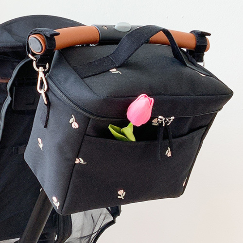 Baby Food Thermos - Bear Embroidery Baby Stroller Bag for