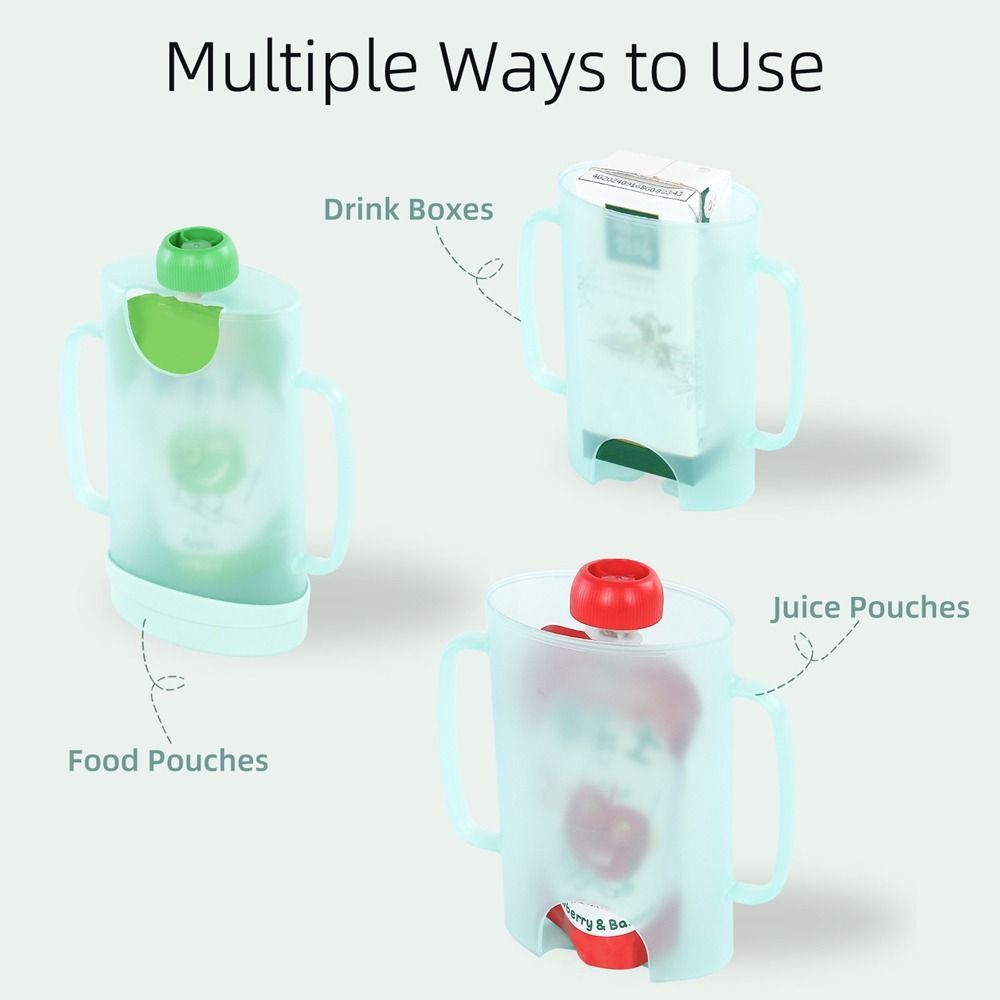 Baby Food Reusable Pouches - Plastic Squeeze Pouch Holder Squeeze Proof