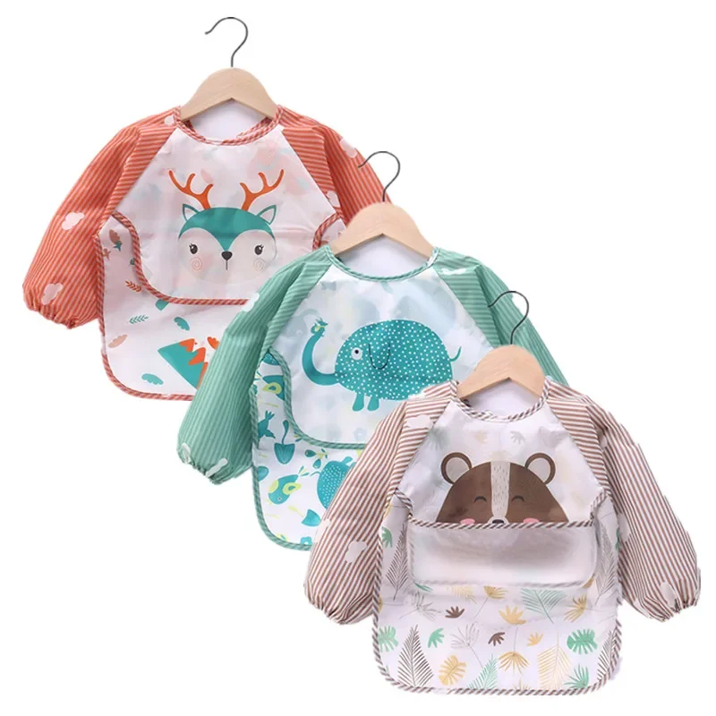 vvocci Waterproof Toddler Art  - Bib Long Sleeve 评论和价格