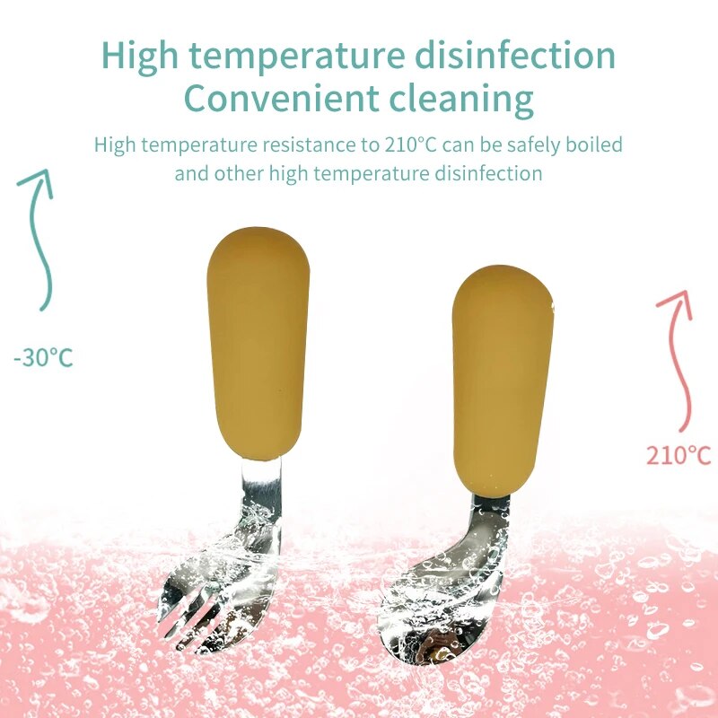 Baby Spoon Fork Set 316 Stainl - Baby Food Utensils 评论和价格