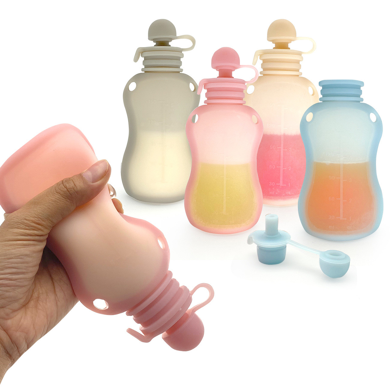 150ml Convenient Milk Storage  - Baby Food Reusable Pouches 评论和价格