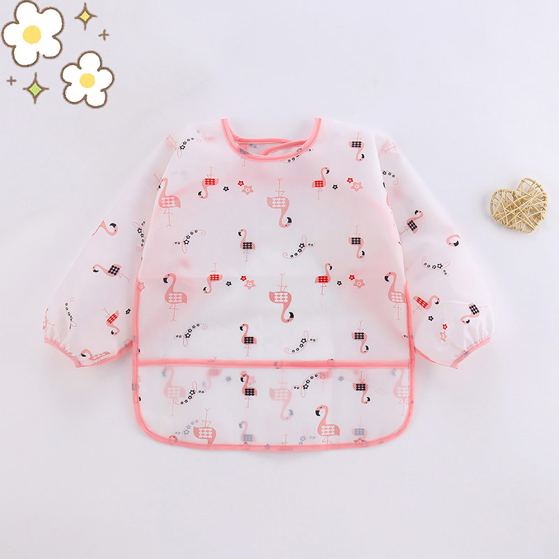 Baby Silicone Cartoon Bib 0-6  - Bib Long Sleeve 评论和价格