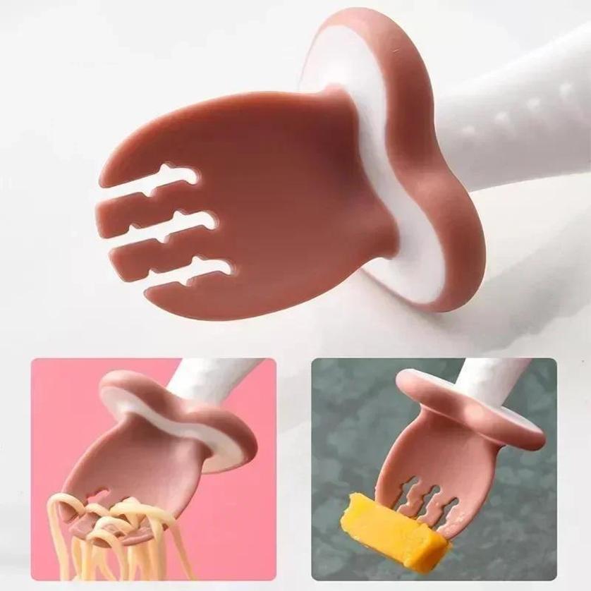Baby Spoon Fork Silicone Child - Baby Food Utensils 评论和价格