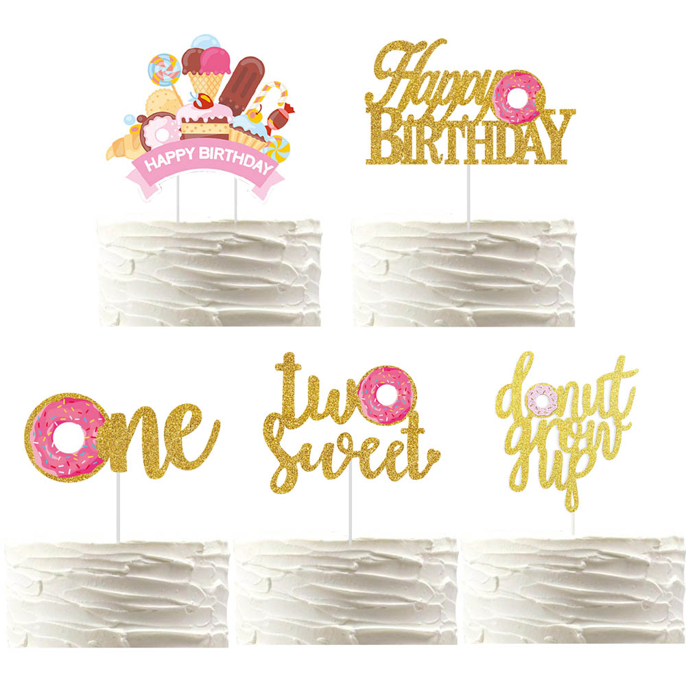 Donut Cake Decoration Happy Bi - Baby Food Year Old 评论和价格