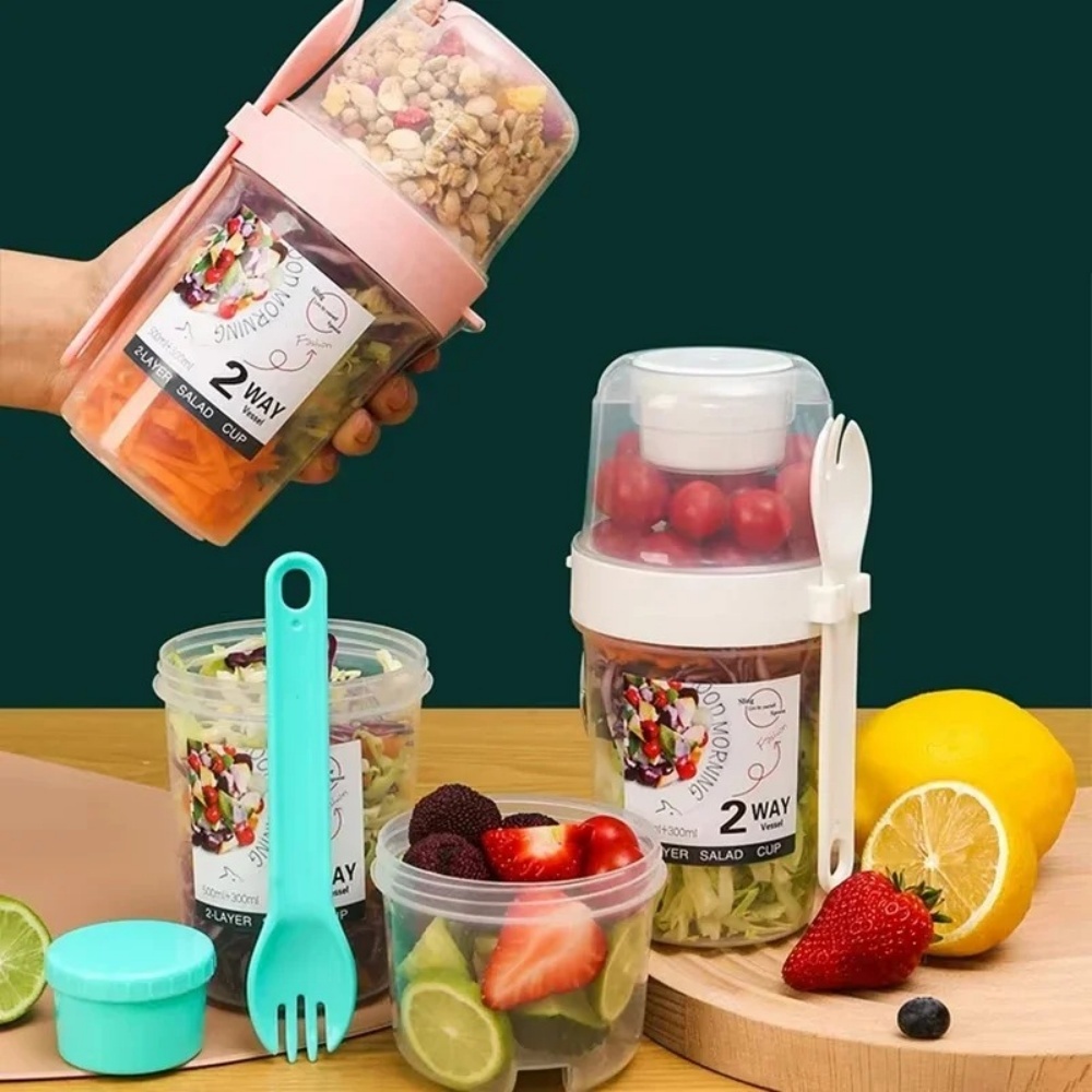 Portable Salad Cup Breakfast C - Baby Food Thermos 评论和价格