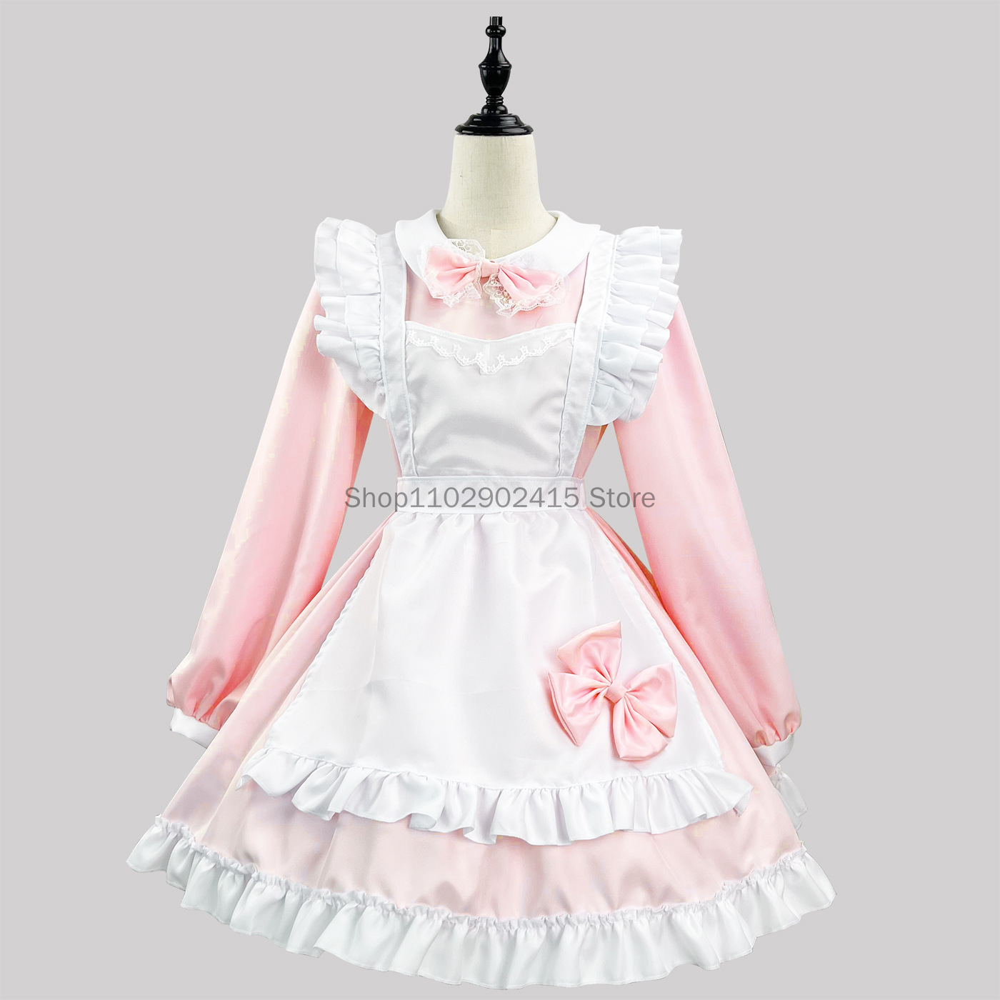 Japanese Maid Cosplay Cute Lol - Bib Long Sleeve 评论和价格