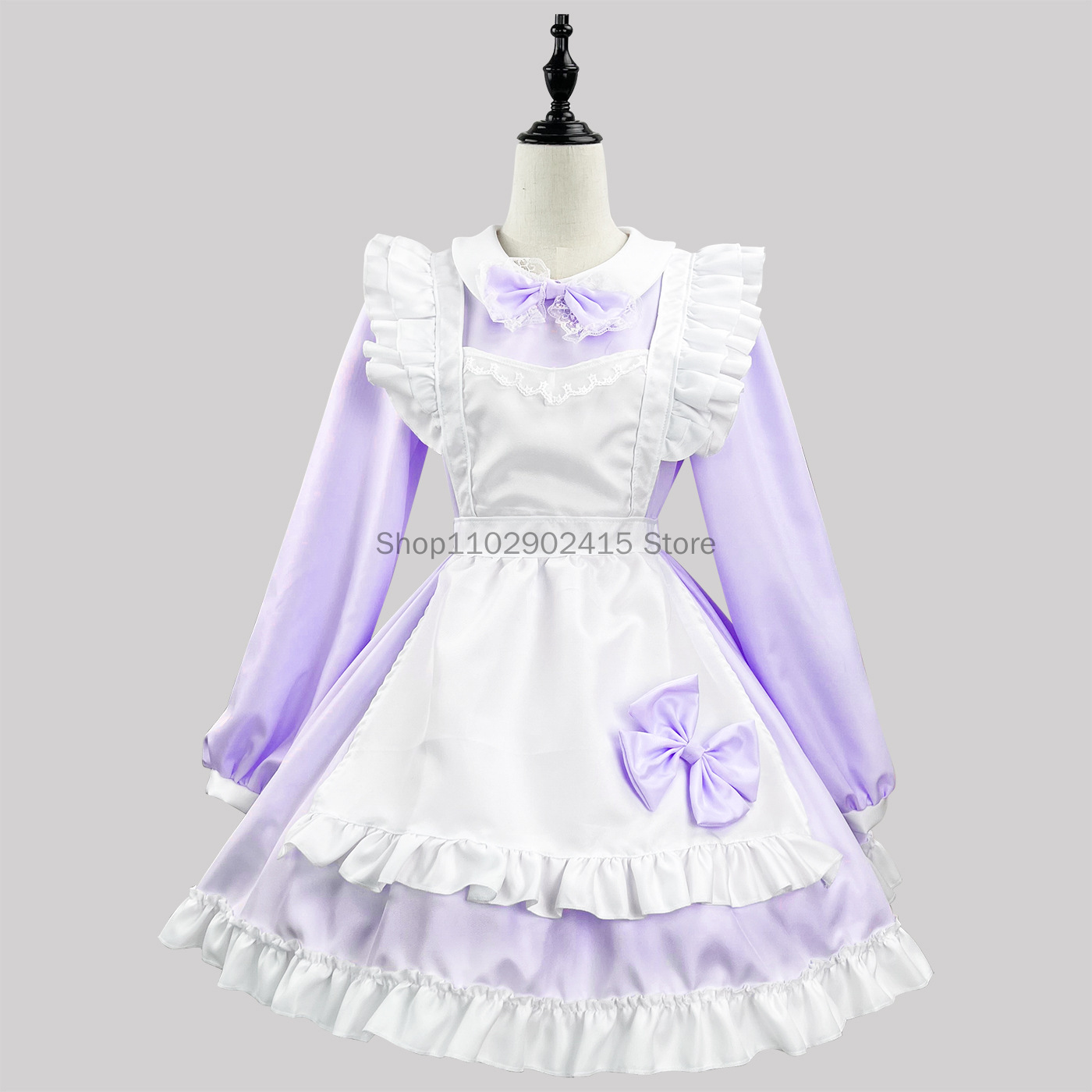 Japanese Maid Cosplay Cute Lol - Bib Long Sleeve 评论和价格