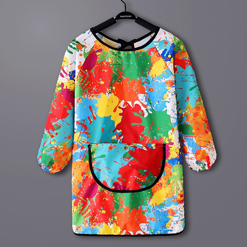 Toddler Waterproof Art Smock w - Bib Long Sleeve 评论和价格