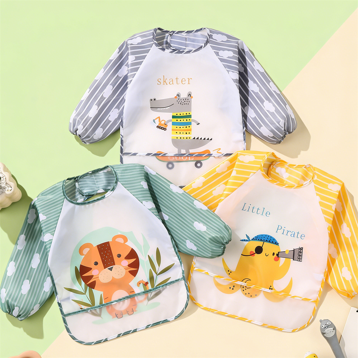 2pcs Waterproof Full Sleeve Ba - Bib Long Sleeve 评论和价格