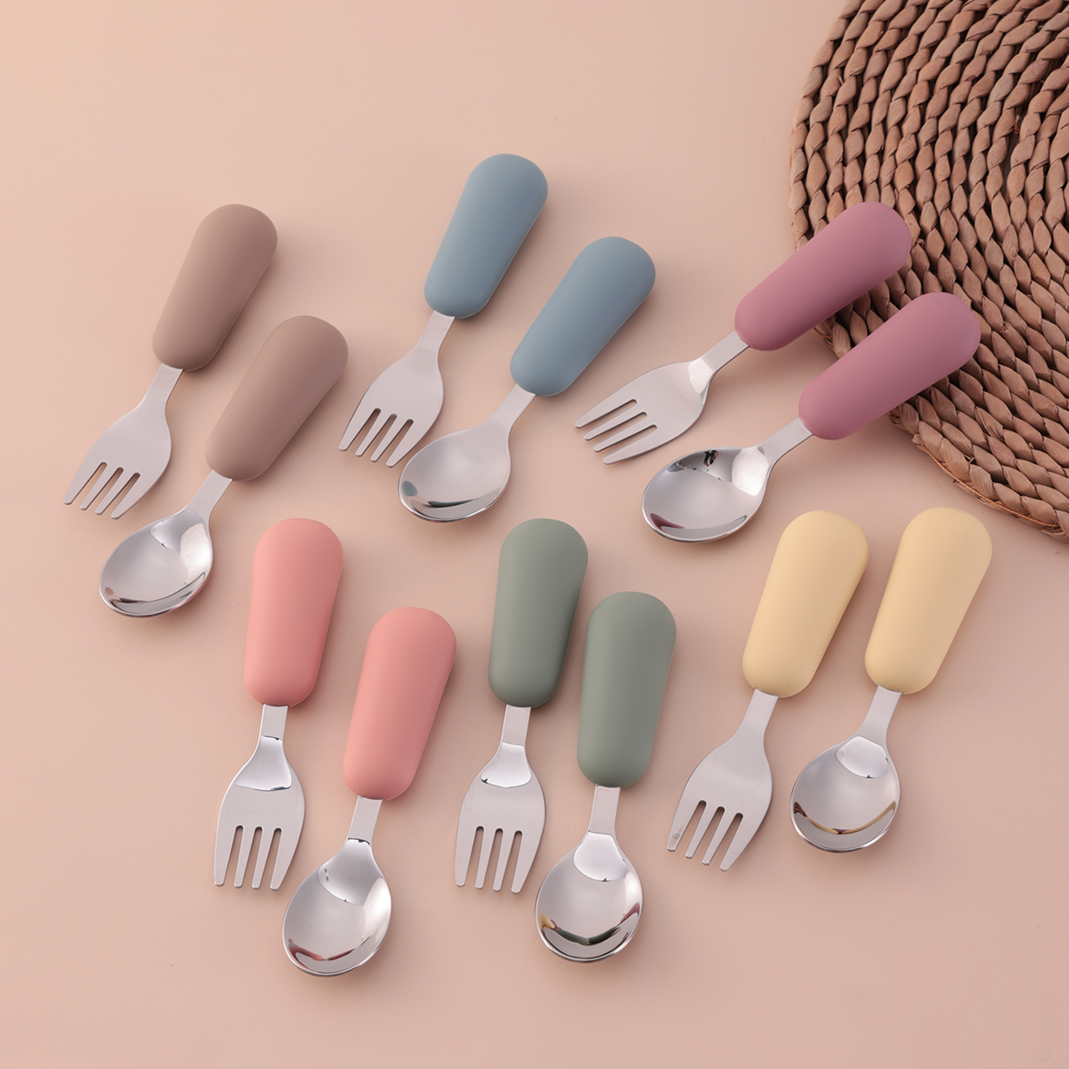 Color Kids 2PCS Stainless Stee - Baby Food Utensils 评论和价格