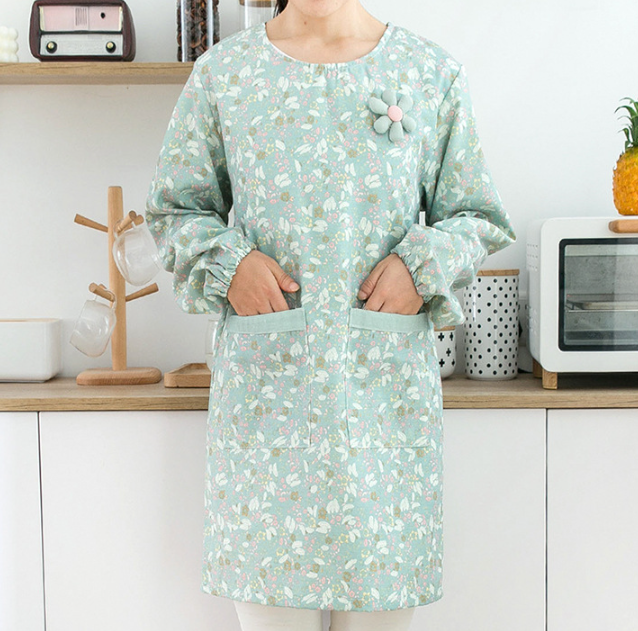 Women's Cotton Long Sleeved Ap - Bib Long Sleeve 评论和价格