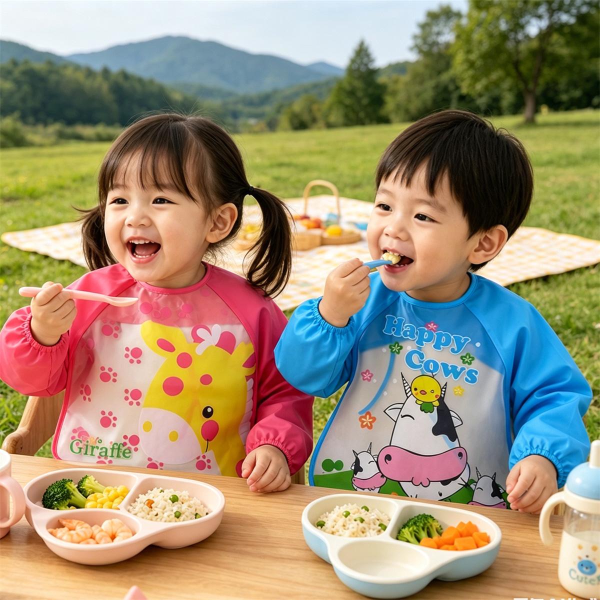 Waterproof Full Sleeve Baby Bi - Bib Long Sleeve 评论和价格