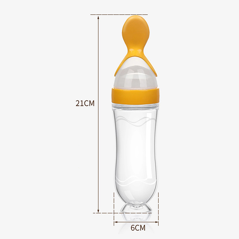 Squeezing Feeding Bottle Silic - Baby Food Dispensing Spoon 评论和价格