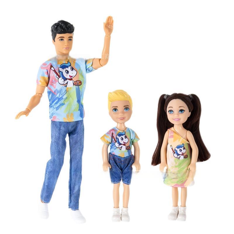 3 Person Family Set Father Dad - Baby Food Doll 评论和价格