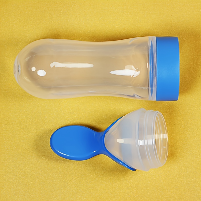 Baby Feeding Silicone Bottle w - Baby Food Dispensing Spoon 评论和价格