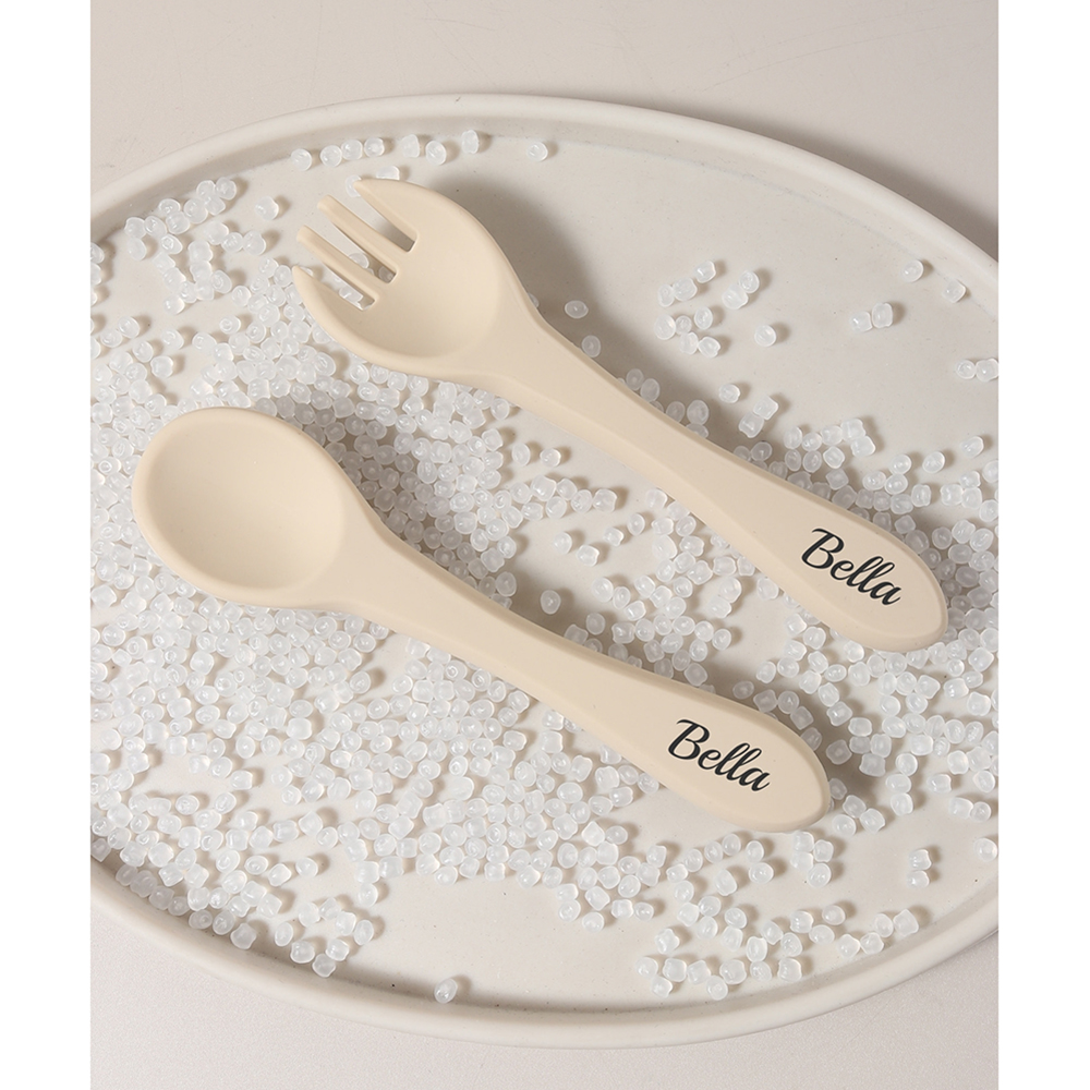 Custom Name 1 Pair Silicone Sp - Baby Food Utensils 评论和价格