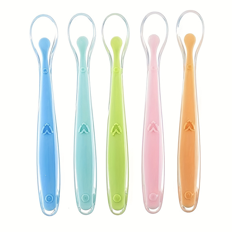 1/2pcs Soft Tip Baby Silicone  - Baby Food Dispensing Spoon 评论和价格
