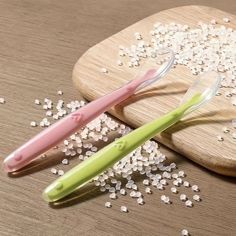 1/2pcs Soft Tip Baby Silicone  - Baby Food Dispensing Spoon 评论和价格