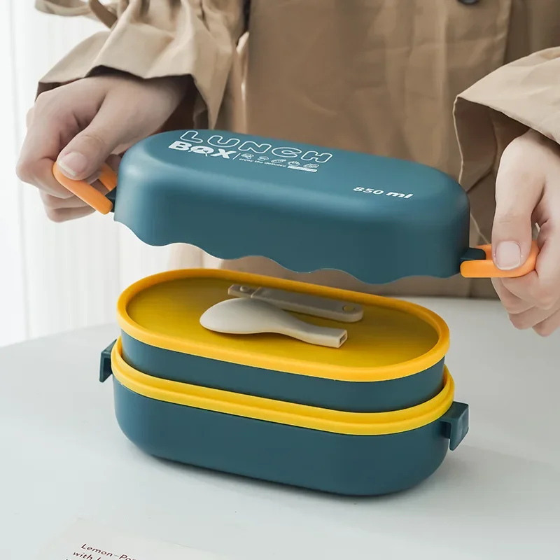 850ML Lunch Box Double-layer P - Baby Food Thermos 评论和价格