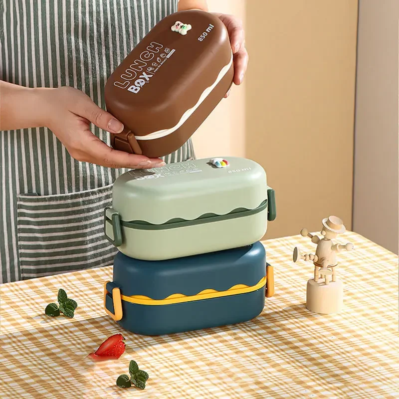 850ML Lunch Box Double-layer P - Baby Food Thermos 评论和价格