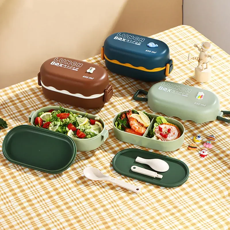850ML Lunch Box Double-layer P - Baby Food Thermos 评论和价格