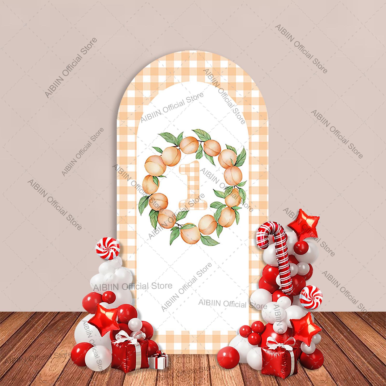 One Sweet Peach Arch Backdrop  - Baby Food Year Old 评论和价格