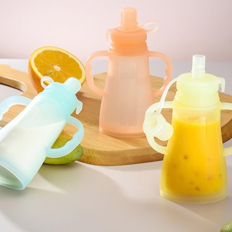 Portable Leakproof Silicone Ba - Baby Food Reusable Pouches 评论和价格