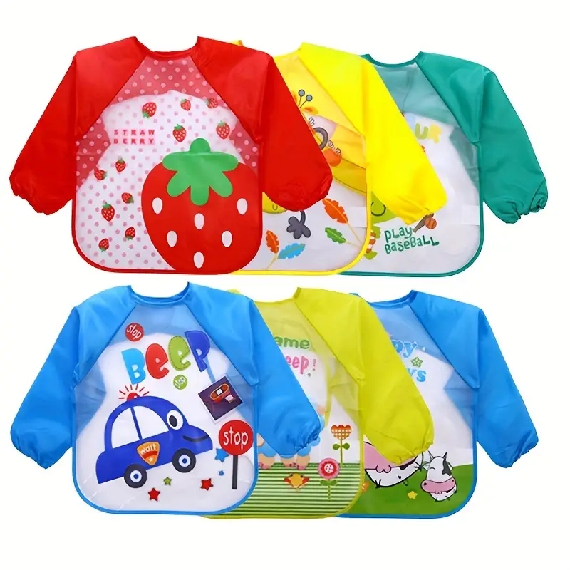 Waterproof EVA Full Sleeve Bab - Bib Long Sleeve 评论和价格