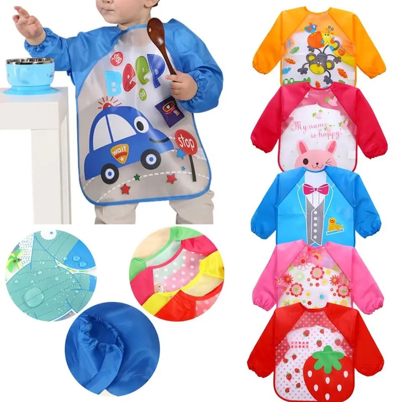 Waterproof EVA Full Sleeve Bab - Bib Long Sleeve 评论和价格