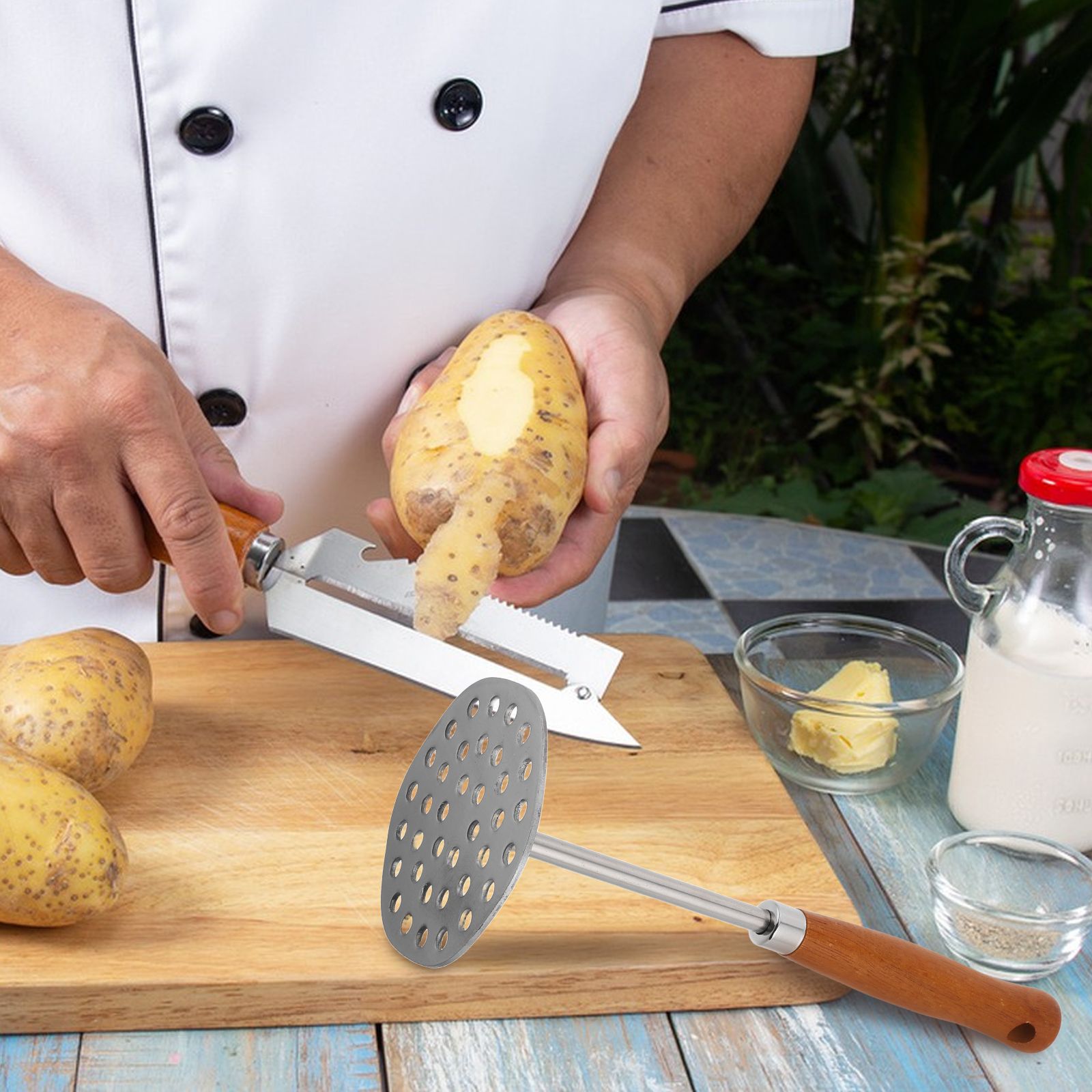Potato Masher Stainless Steel  - Veggie Baby Food 评论和价格