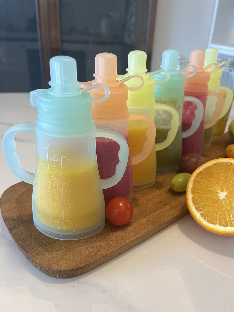 New Reusable Silicone Breast M - Baby Food Reusable Pouches 评论和价格