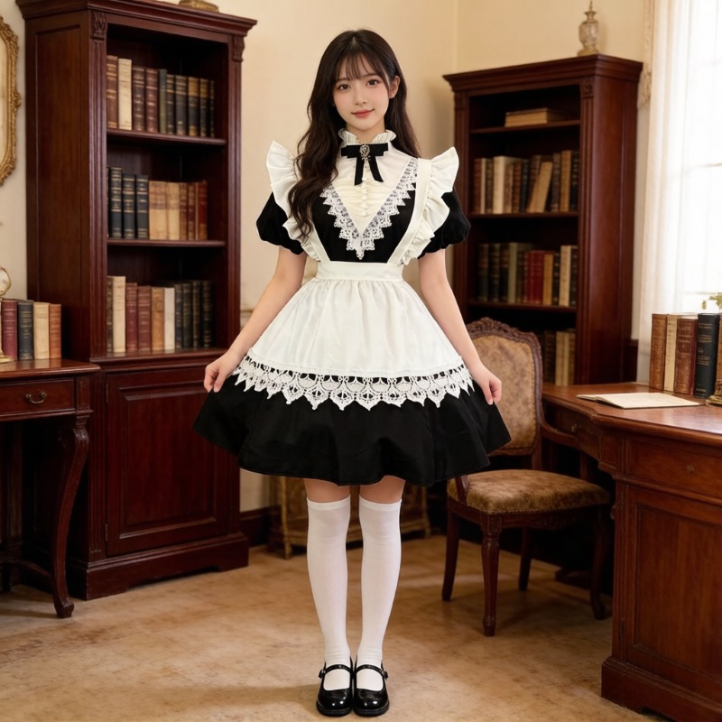 Gothic Black Short Long OP Dre - Bib Long Sleeve 评论和价格
