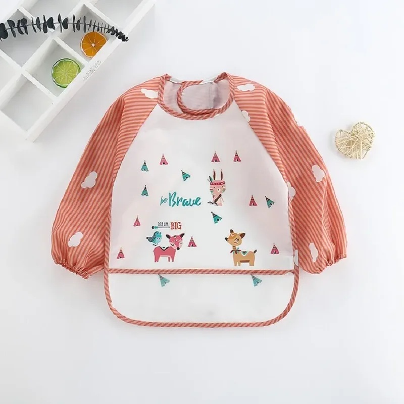 1-5pcs For1-3Year Baby Long Sl - Bib Long Sleeve 评论和价格