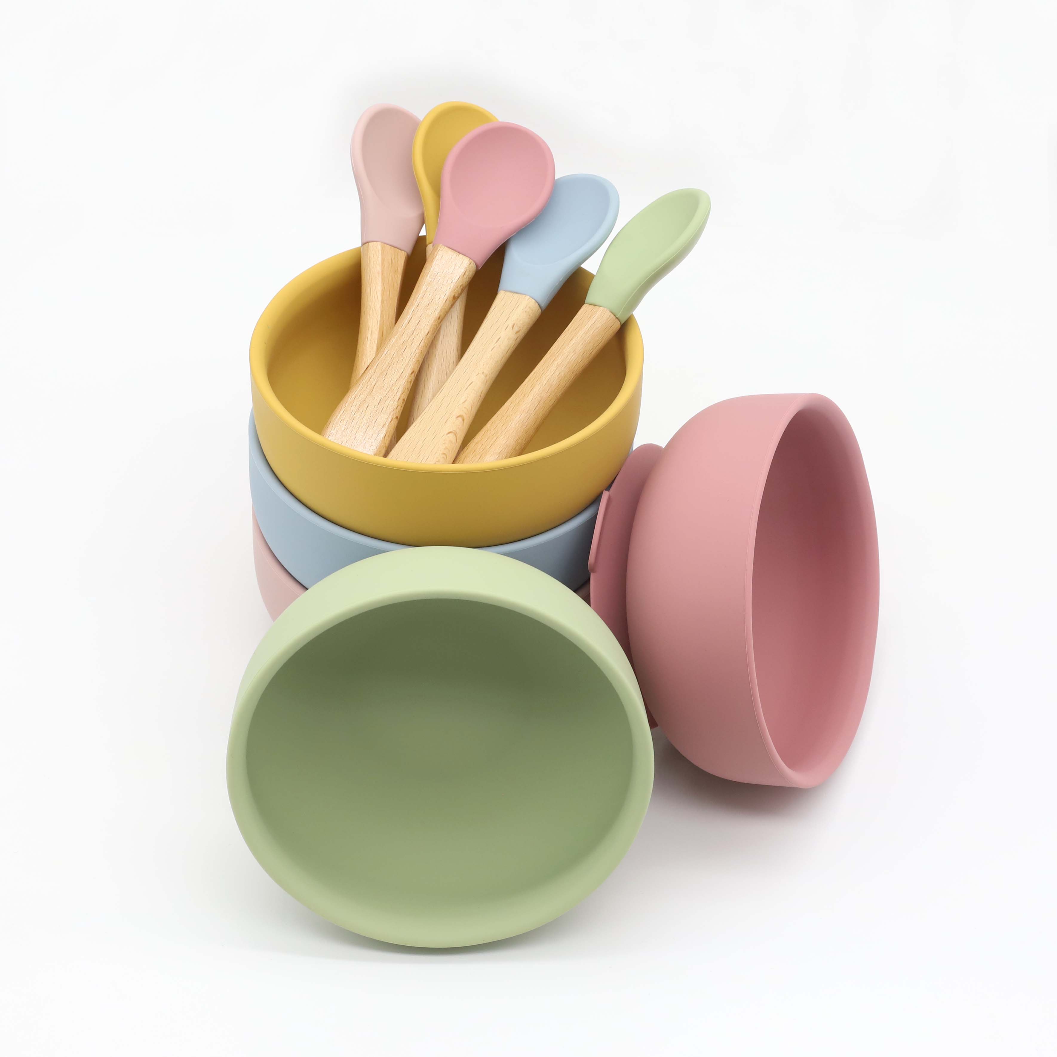 Silicone bowl with suction cup - Baby Food Dispensing Spoon 评论和价格