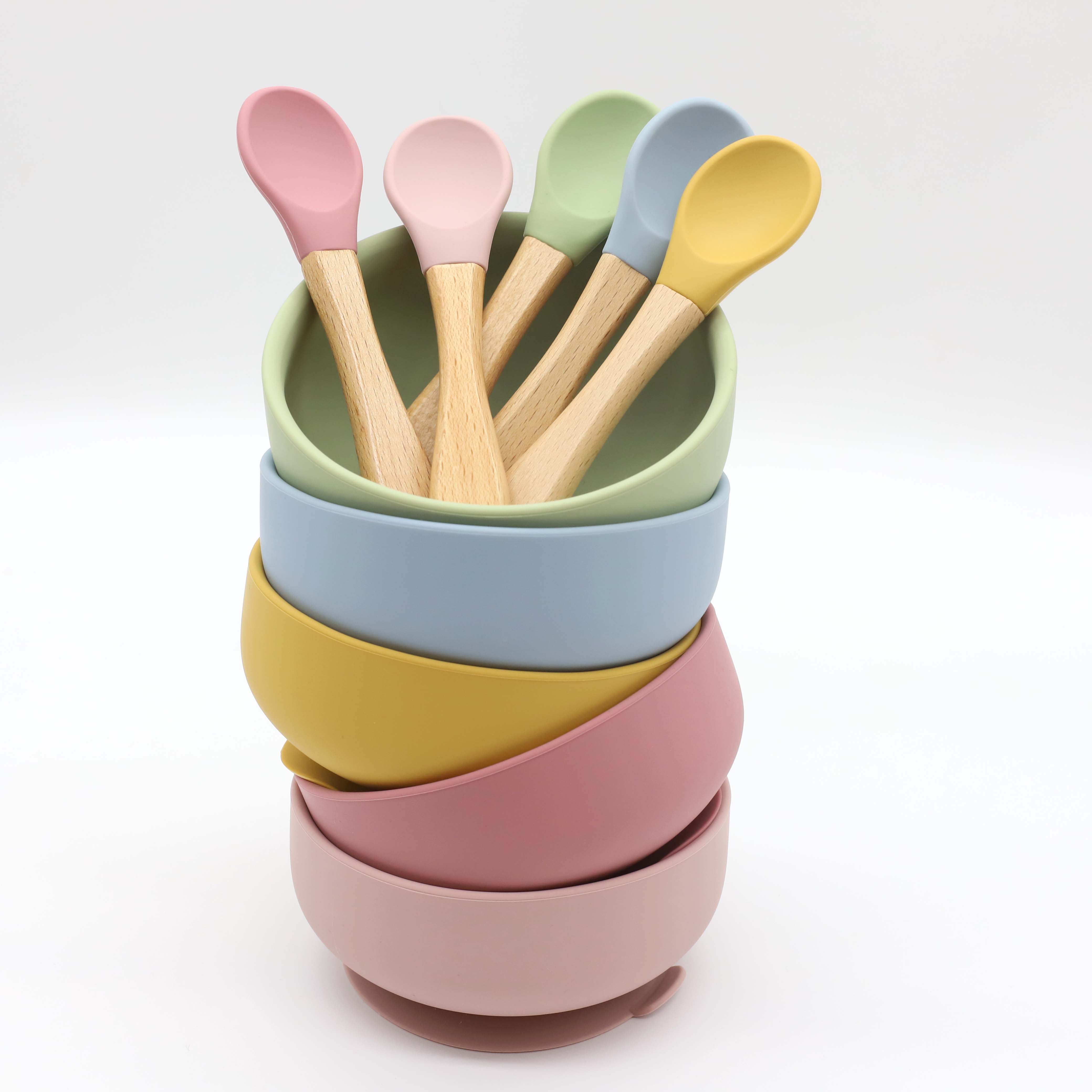 Silicone bowl with suction cup - Baby Food Dispensing Spoon 评论和价格
